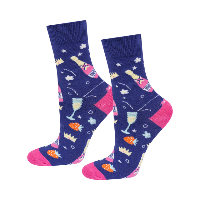 Set of 3x SOXO Prosecco women's socks in a tube | gift perfect for her 