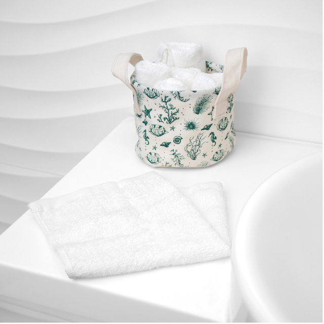 Set of 6x MOMO WAY towel in sea basket 
