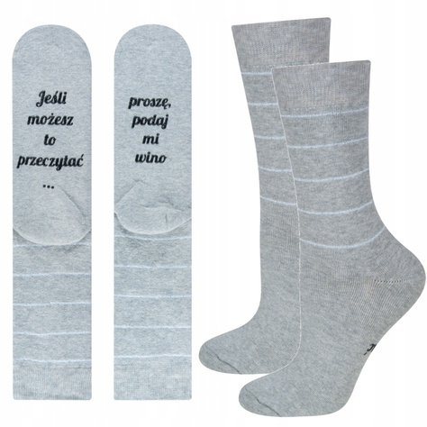 Set of 6x Colorful SOXO women's long socks with funny Polish inscriptions for a gift