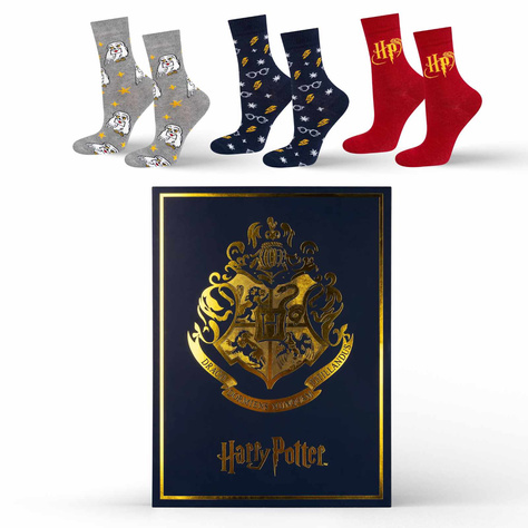 Gift Box Harry Potter skarpetki damskie książka - 6 par