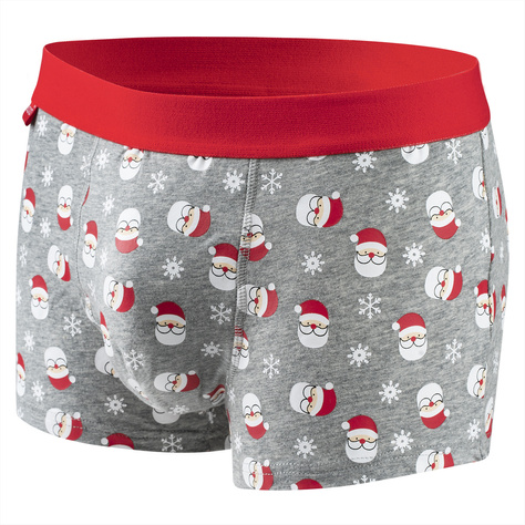 Set of 2 x Christmas houses GOOD STUFF: 4 x men's socks and 4 x men's boxer shorts, Christmas gift for him 