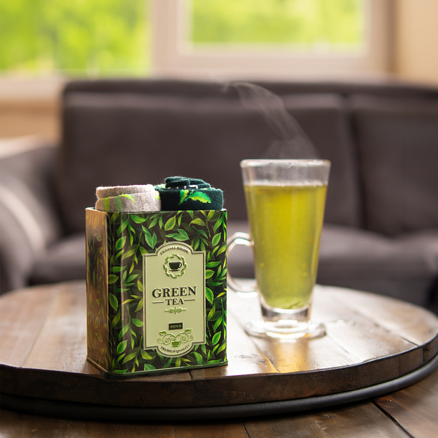 Green Tea Socks in a Can 2-Pack