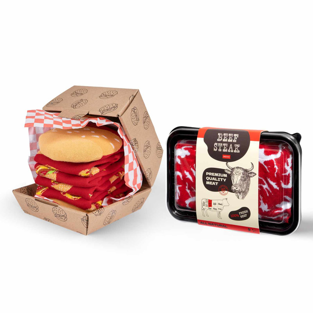 Skarpetki Stek i Hamburger 2-pak