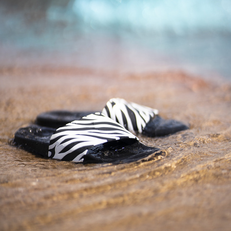 Comfort Women's and Men's Beach Flip-flops SOXO Zebra | Perfect for Beach Holidays and Swimming Pool | Rubber