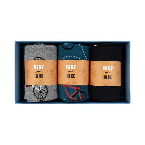 Men's colorful socks SOXO bike - 3 pairs