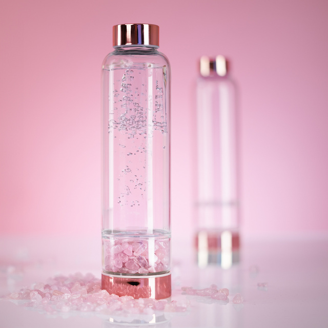 Rose Quartz Water Bottle 450 ml
