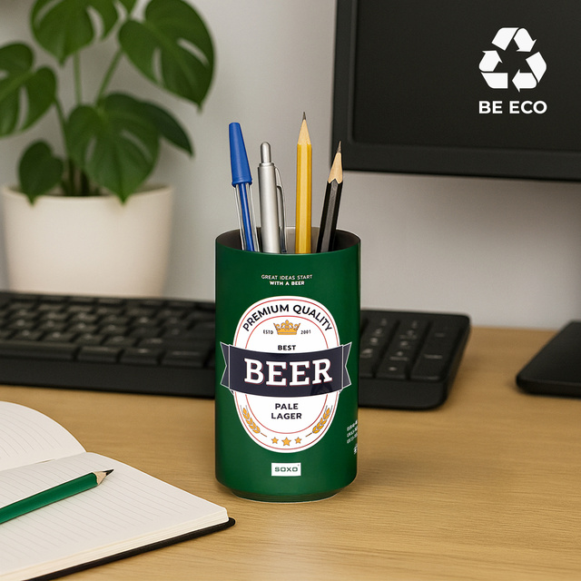 Set of Men's Socks Whiskey in a Bottle and Beer in a Can