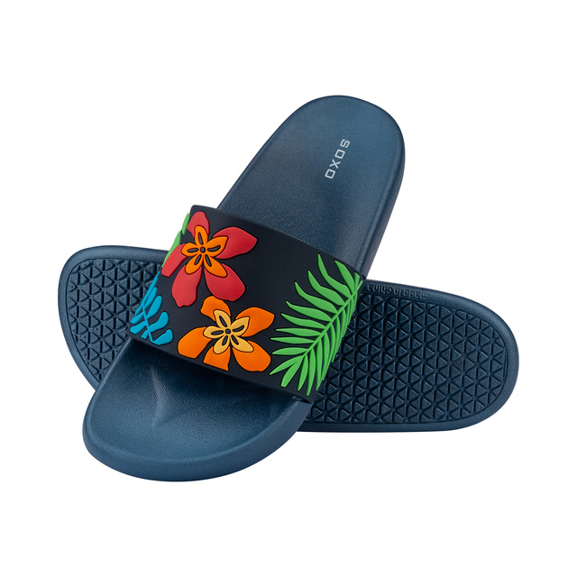 Comfort Women's and Men's Beach Flip-flops SOXO leaves | Perfect for Beach Holidays and Swimming Pool | Rubber
