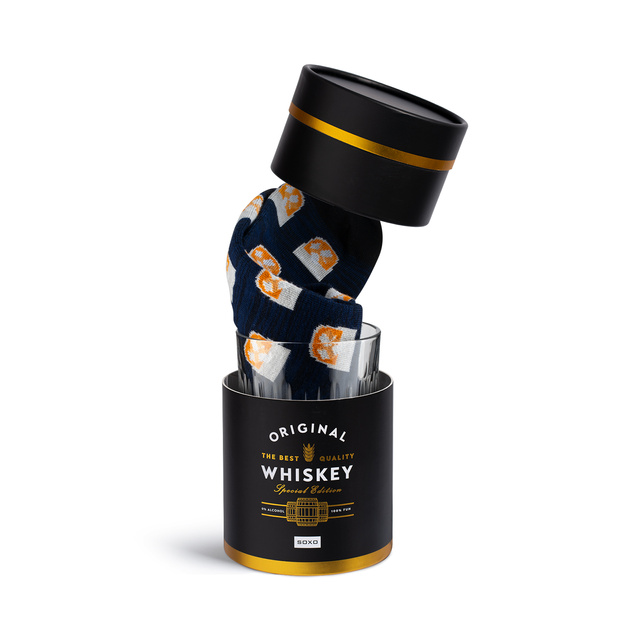 Men's socks SOXO Whiskey in a glass