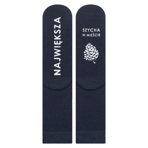 SOXO Men's socks with text  "mężczyzna walczy o życie"