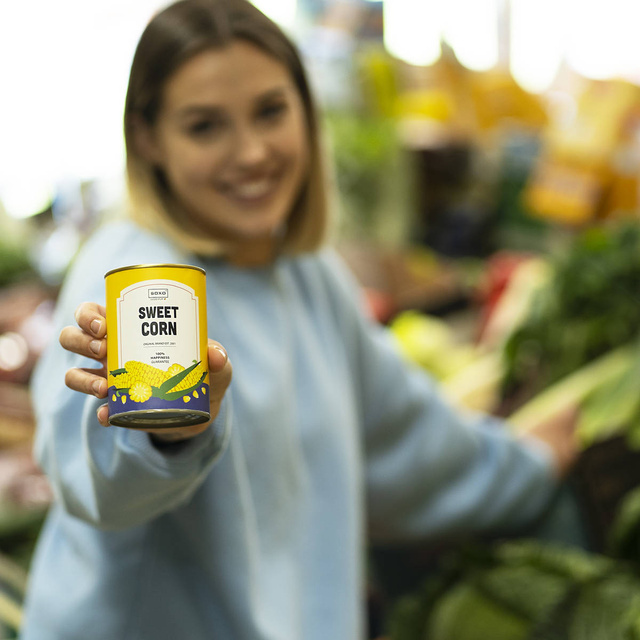 Sweet Corn Socks in a Can