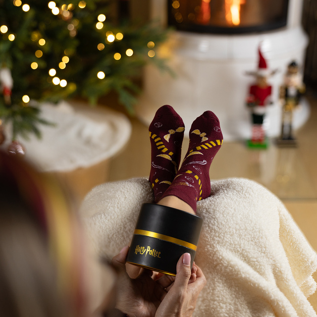 Socks in a tube with Harry Potter design
