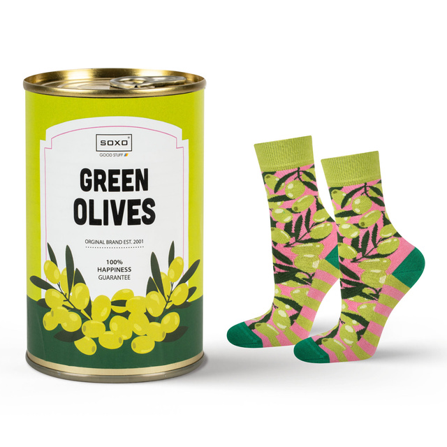 Olives Socks in a Can