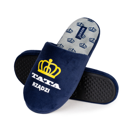 Men's slippers SOXO with the inscription in a giftbox