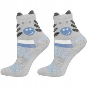 Gray children's socks SOXO with ears