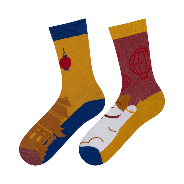 Set of 4x Colorful SOXO women's socks mismatched funny gift