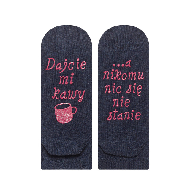 Set of 4x Colorful SOXO women's socks with funny Polish inscriptions