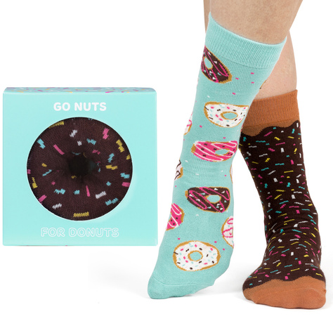 Set of 2x SOXO Women's Socks | Ice cream in a box | Donut | Perfect gift idea 