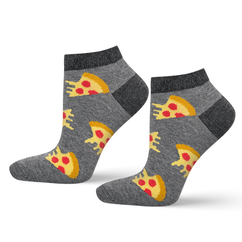 Colorful men's SOXO GOOD STUFF socks funny pizza