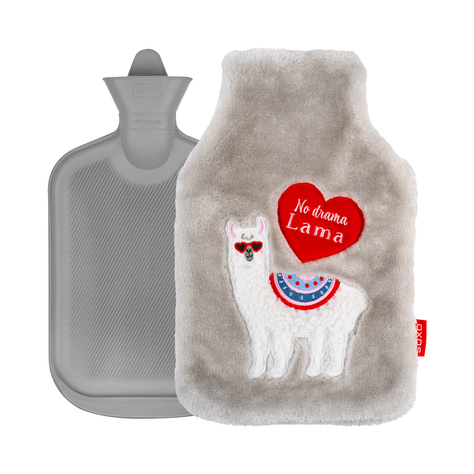 Hot water bottle llama SOXO gray 1.8 L