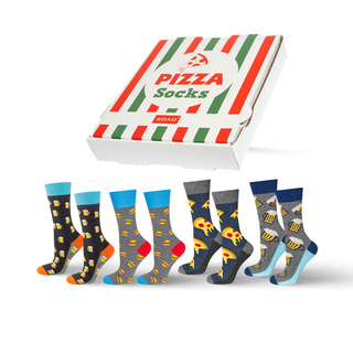Socks in a Pizza Box 4-Pack