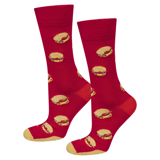 Set of Steak Socks and Hamburger Socks in a box