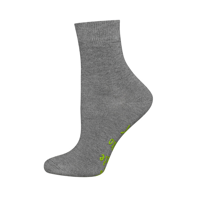 Grey Children's socks SOXO with Polish inscriptions