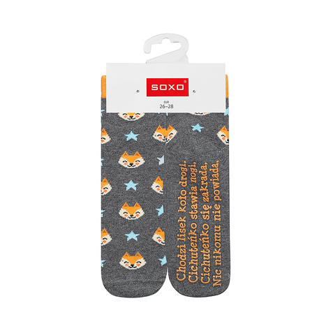 Children's socks SOXO with Polish inscriptions 