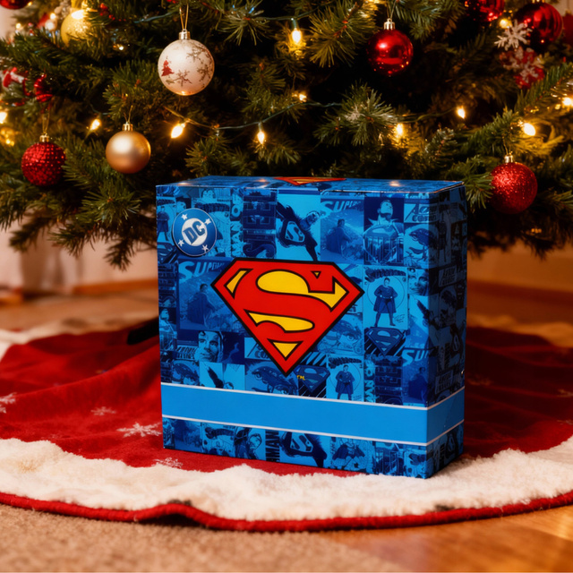 Superman Men’s Slippers Set + 2-in-1 Shower Gel