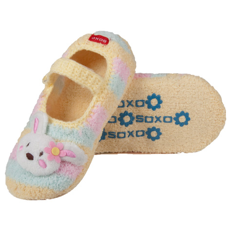 Women's beige ballerina slippers SOXO bunny