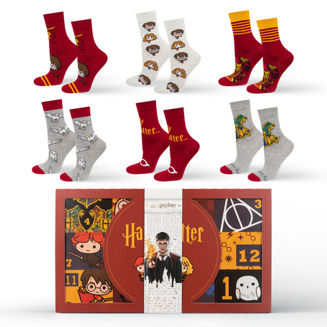 Advent calendar Harry Potter | gift idea for her | Saint nicholas' day | Set of 6x SOXO Women's socks