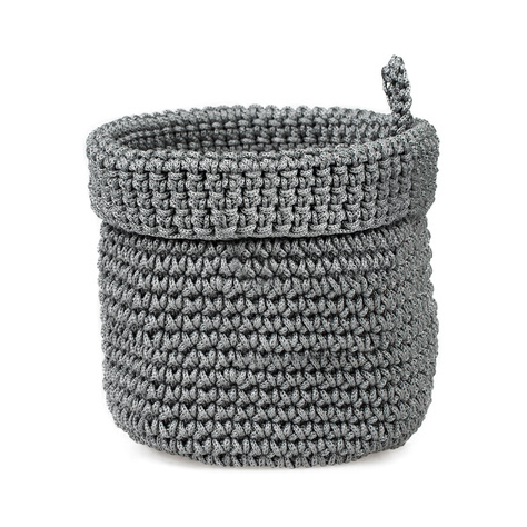 Set of 3x Momo Way bathroom basket grey 2x14cm and 17cm