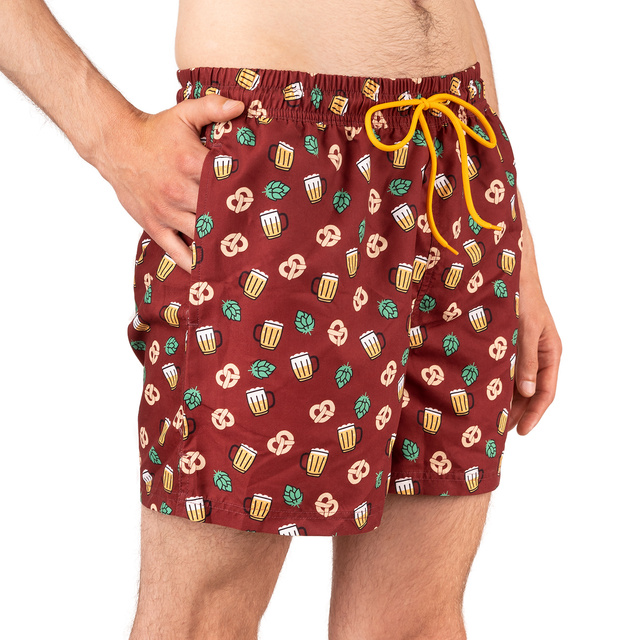 Swim trunks + flip-flops beer pattern