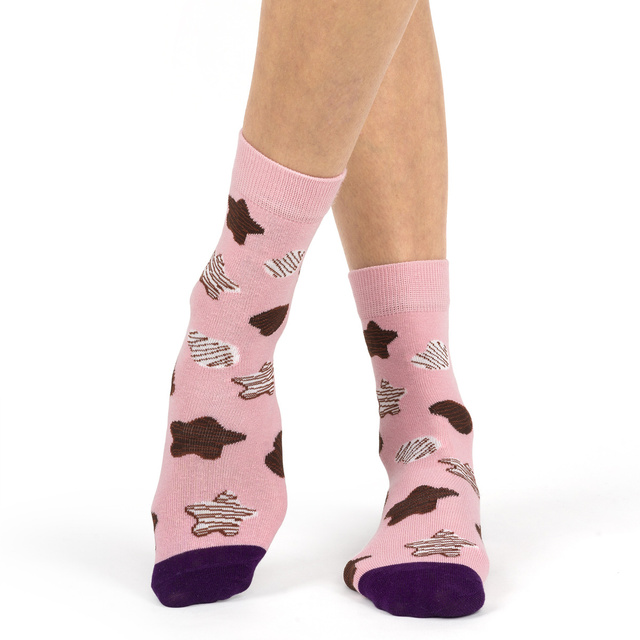 SOXO socks | women's gingerbread in chocolate and men's gingerbread with icing | Christmas gift