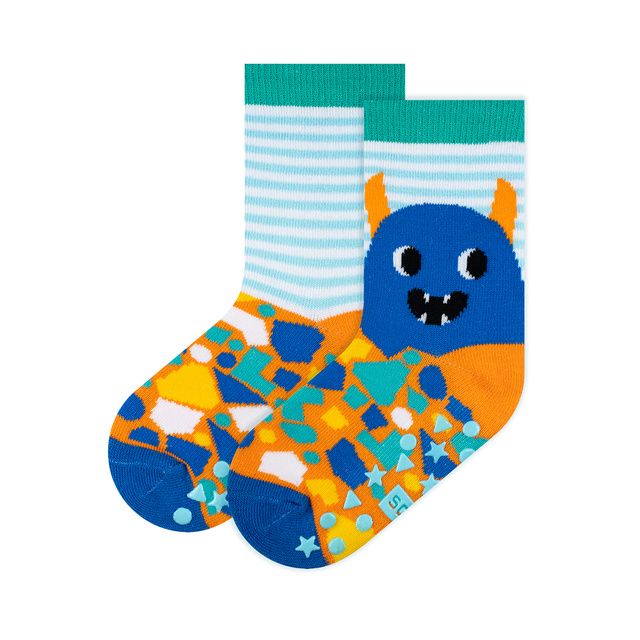 Set of 3x Colorful SOXO monsters children's socks