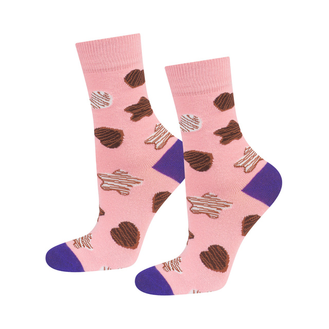 SOXO women's gingerbread socks in chocolate
