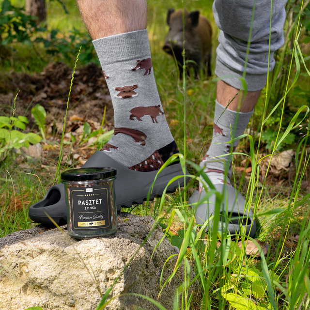 Wild Boar Pâté Socks in a Jar