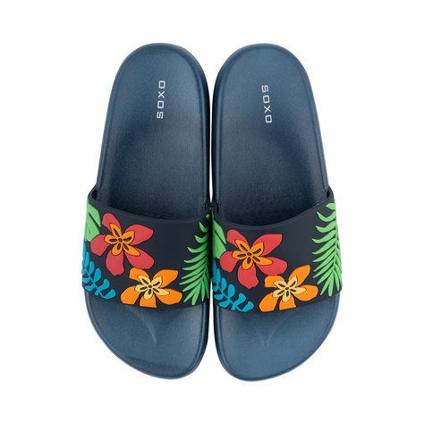 Comfort Women's and Men's Beach Flip-flops SOXO leaves | Perfect for Beach Holidays and Swimming Pool | Rubber