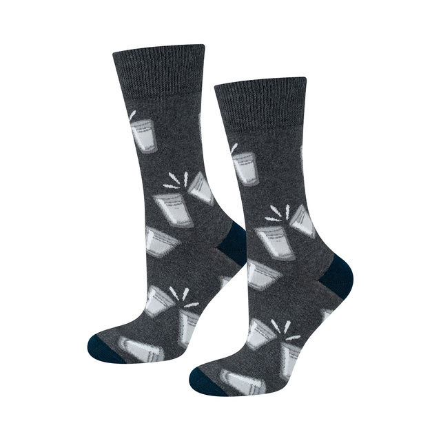Set of 3x Colorful men's socks SOXO GOOD STUFF Vodka for a gift