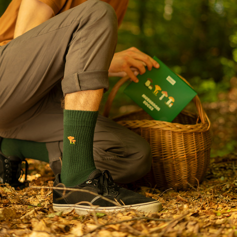 Set of 4x SOXO men's mushroom socks in a pack premium edition