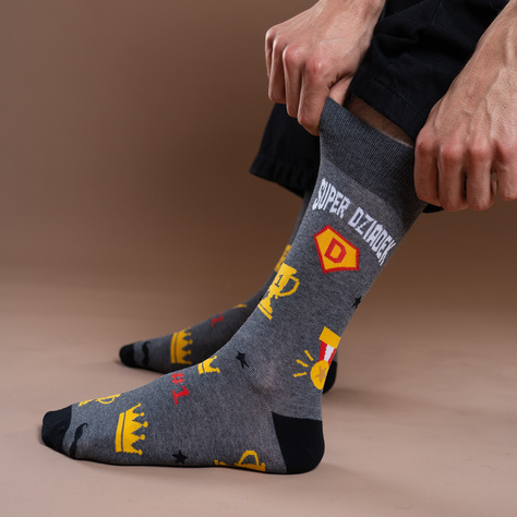 SOXO Super Grandpa Men's Socks