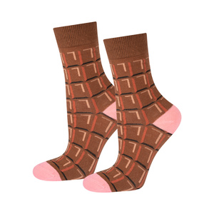 Funny women's socks SOXO GOOD STUFF chocolate bar for a gift