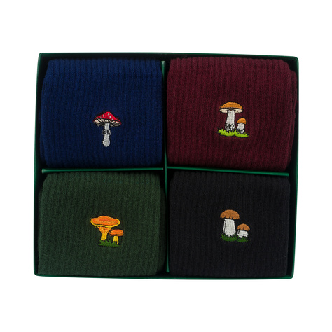 Set of 4x SOXO men's mushroom socks in a pack premium edition