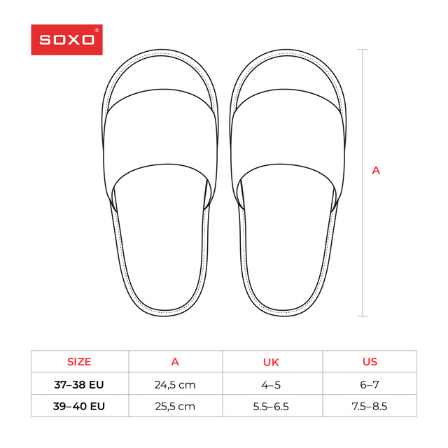Slippers for Grandma SOXO in a gift box with funny Polish inscriptions 