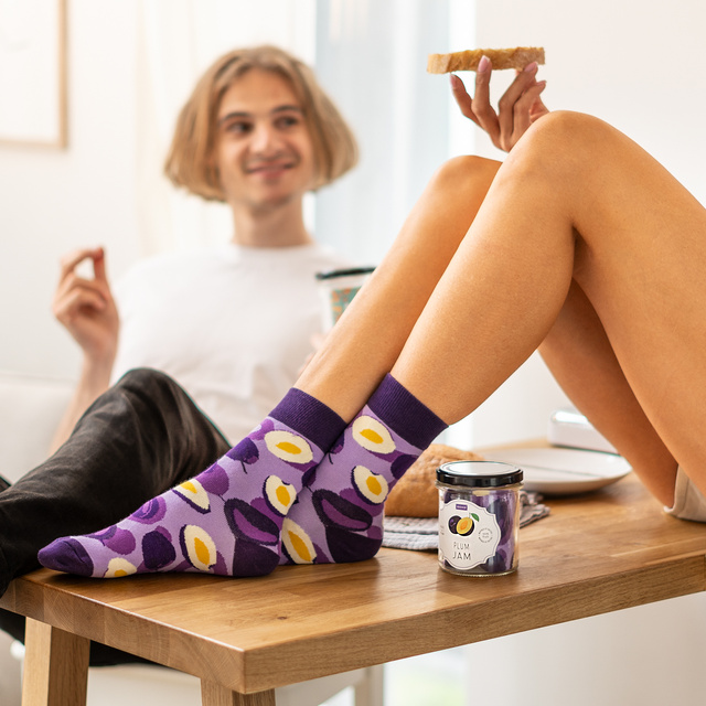 Plum Jam Socks in a Jar