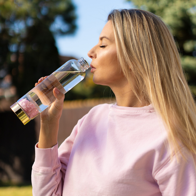 Rose Quartz Water Bottle 450 ml