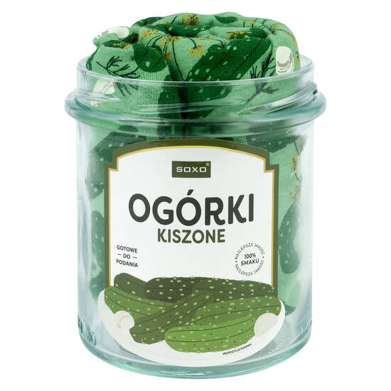 Men's boxer shorts Cucumbers in a SOXO jar Cheerful underwear a gift for him