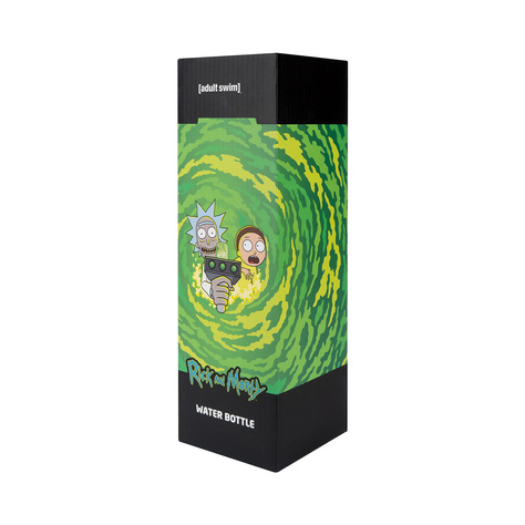 Water bottle 1L black | durable and practical | Rick and Morty