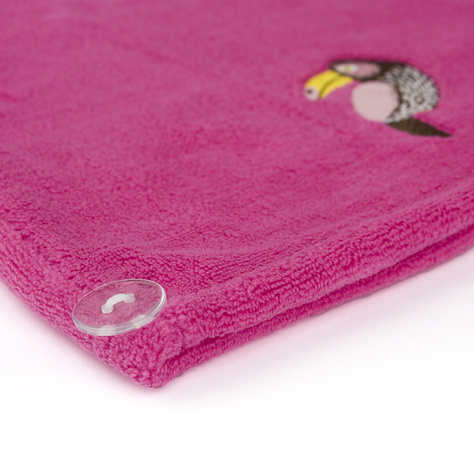 MOMO WAY Pink bathing turban | toucan towel