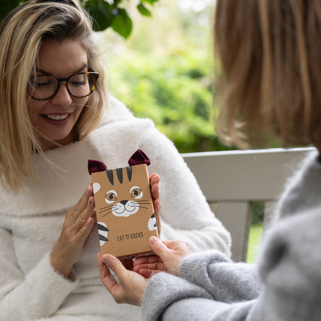 Women's Socks | Men's SOXO | Cat in a Box | fun gift idea | Unisex